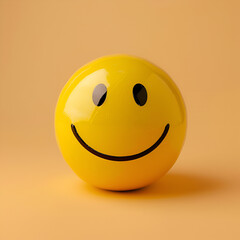 Fototapeta premium Emoticon with big toothy smile