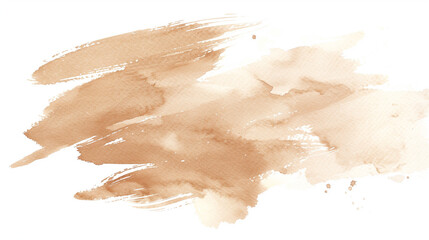 abstract beautiful brown watercolor splash and stroke background.color shades art by drawn