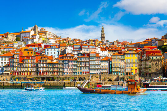 Beautiful view of the city of Porto on a beautiful summer day. Porto, Portugal
