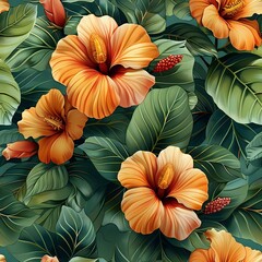 Botanical Beauty Watercolor Pattern