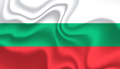 Bulgaria national flag in the wind illustration image
