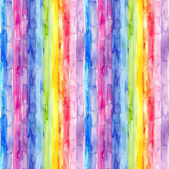 water colour rainbow stripes background, repeatable seamless background pattern tile
