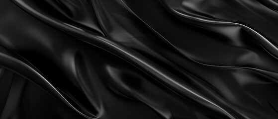 Abstract liquid wave background texture ,Black wavy satin silk abstract background with folds and waves,Abstract background luxury cloth waves,dark wavy soft wrinkled fabric - obrazy, fototapety, plakaty