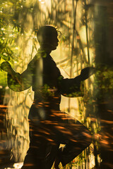 Capturing a Moment of Serenity: Tranquil Expressions of Qi Gong Meditation in an Ethereal Outdoor Setting