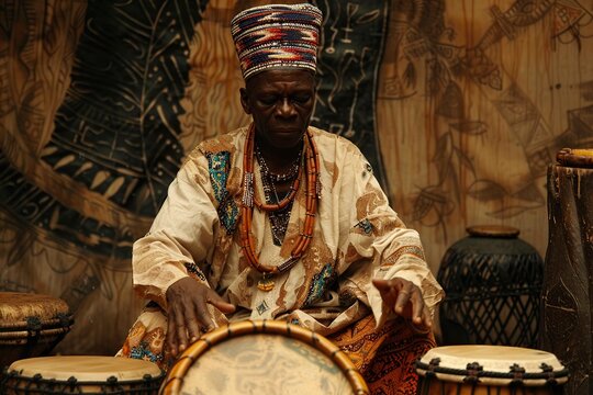 Man Playing Drum