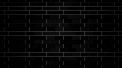 Black brick wall with little light
