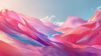 Abstract landscapes crafted by global creators, uniting diverse perspectives and artistic visions - obrazy, fototapety, plakaty