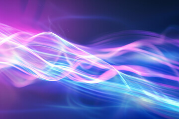Blue and purple color light beams for digital technology background
