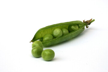 green peas isolated on white