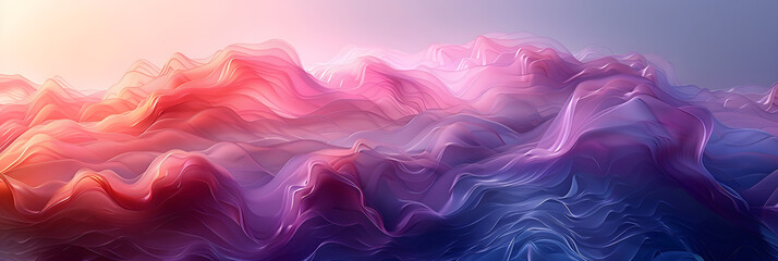 Obraz premium Modern Pink Canvas with Violet and Purple Swirls