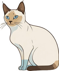 Obraz premium 샴, 샤미즈, Siamese cat, 고양이