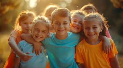 Fototapeta premium group of children