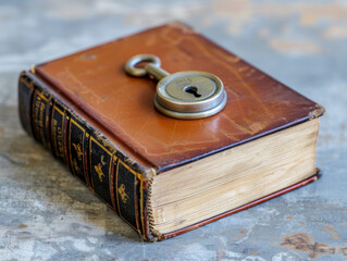 A book with a lock, illustrating confidential or proprietary information
