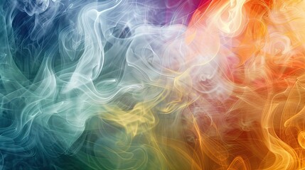 Abstract multicolored background of smoke in the form of a rainbow