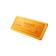 golden luxury coupon on white background