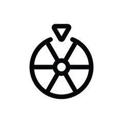 Simple Fortuen Wheel icon. The icon can be used for websites, print templates, presentation templates, illustrations, etc