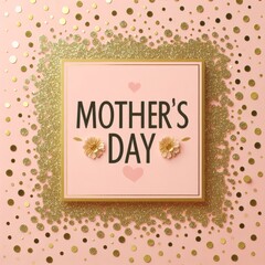 Golden Glitter Mother's Day Celebration Card