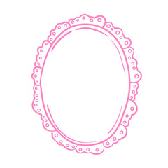 frame with floral ornament lace coquette y2k for wedding birthday feminine invitations