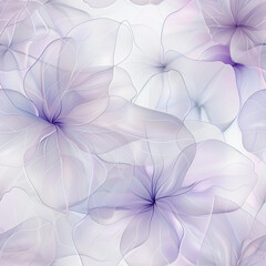 Floral seamless pattern, light blue background, tender flowers