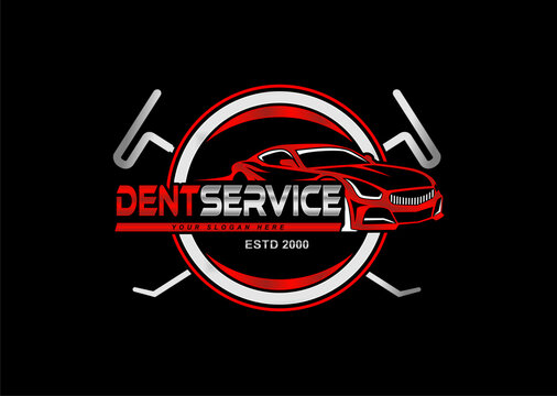 dent pdr car automotive service logo template