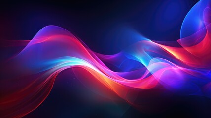 Fototapeta premium Abstract Multicolor Visualization, abstract background with colorful spectrum. Bright neon rays and glowing lines.