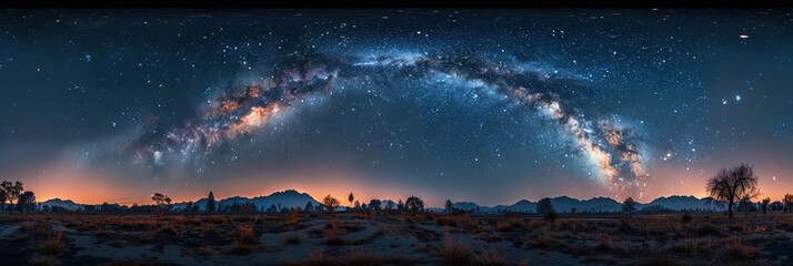 The Milky Way illuminates the night sky, a cosmic river of li