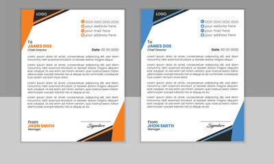 Abstract Letterhead Design Modern Business Letterhead Design Template.