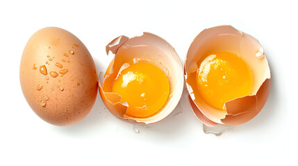 Crude egg yolk and shell,generative ai