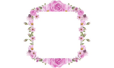 Water Colour flower frame