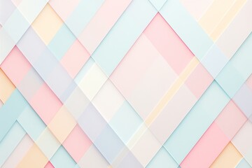 Colorful pastel background with diagonal stripes of different colors in a flat lay. 