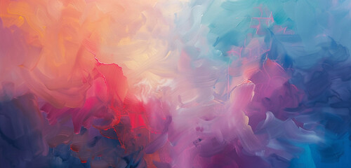 Soft gradients of oil paints merging together seamlessly, casting a dreamlike aura over the...
