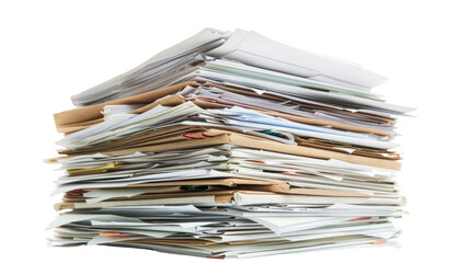 Stack of business documents papers
