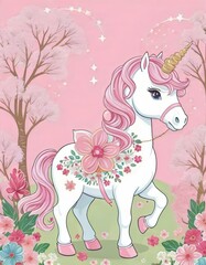 Unicorn Delight: Whimsical Artistry in Illustrative Form







