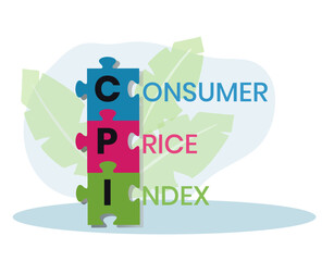 Consumer Price Index acronym. typography design illustration with line icons