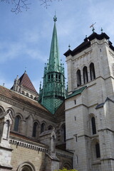 La ville de Genève en suisse ,Cathédrale Saint-Pierre Genève