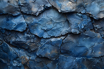 Blue-Indigo Stone Texture: Rough, Old, Veins of Cobalt