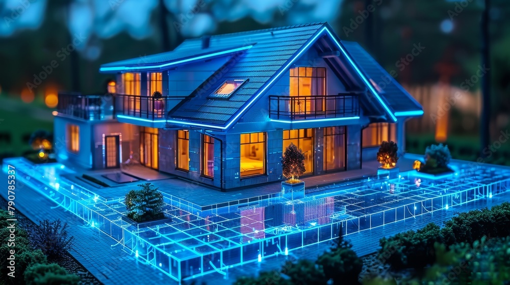 Aufkleber A concept for developing a smart home system. A setting for the IOT phone application. An application for programming scenarios during the operation of the smart home system. IOT devices in a network