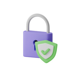 3D Cyber Security Icon