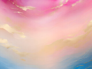 Abstract pink gradient shimmering gold background.