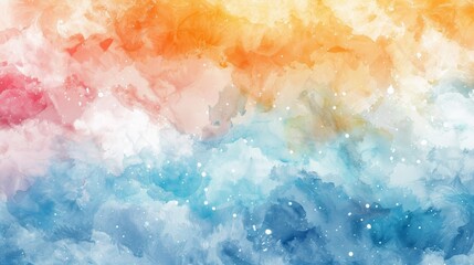 Watercolor background with abstract shapes.