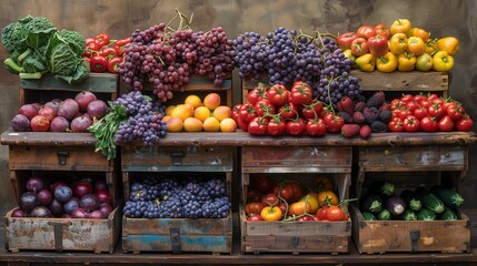 Obraz premium Bounty of the Harvest, generative ai