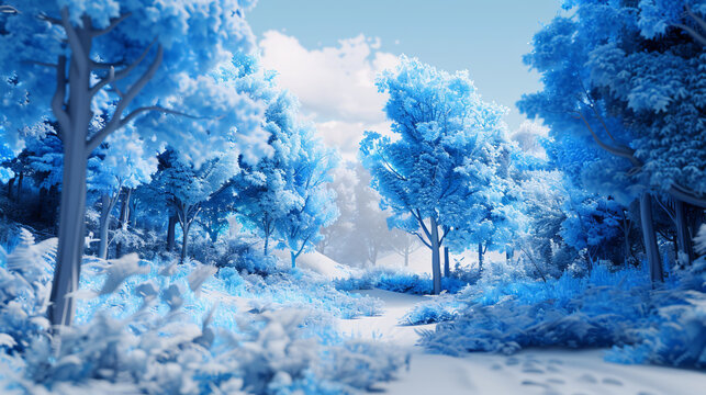 A 3d render of blue