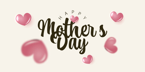 happy mothers day illustration template design