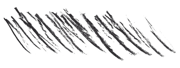black pencil strokes isolated on transparent background
