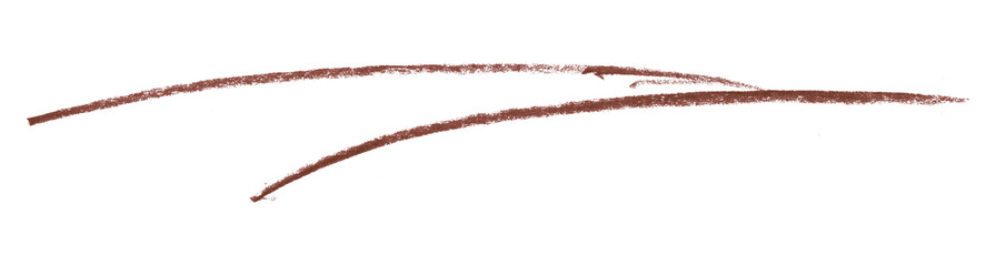 brown pencil strokes isolated on transparent background