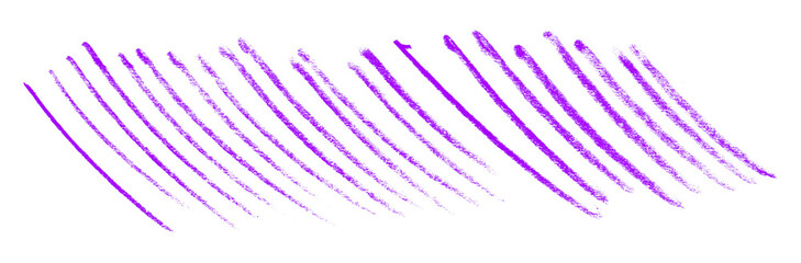 purple pencil strokes isolated on transparent background