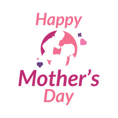 Fototapeta na wymiar Happy Mothers Day logo vector. 