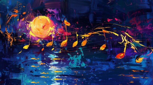 World Music Day Abstract background Generative AI