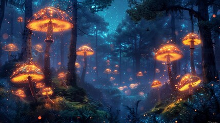 Obraz premium Enchanted Forest Secrets, generative ai
