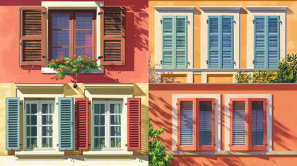 Obraz premium windows of an house
